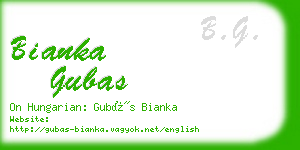 bianka gubas business card